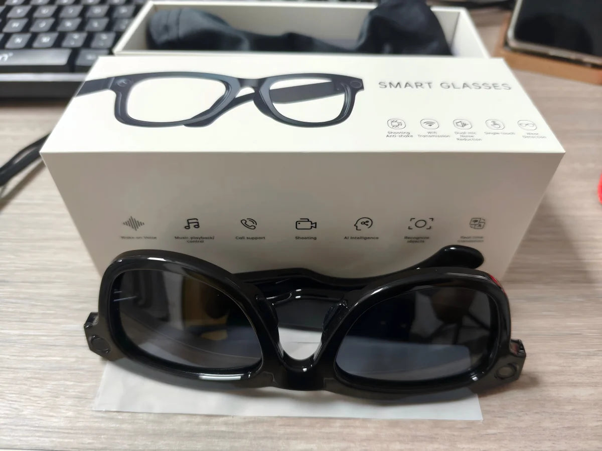 AI Smart Glasses with Camera AI Glasses Realtime Translation Wearable AI Glasses Voice Assistant Anti Shake AI Capture