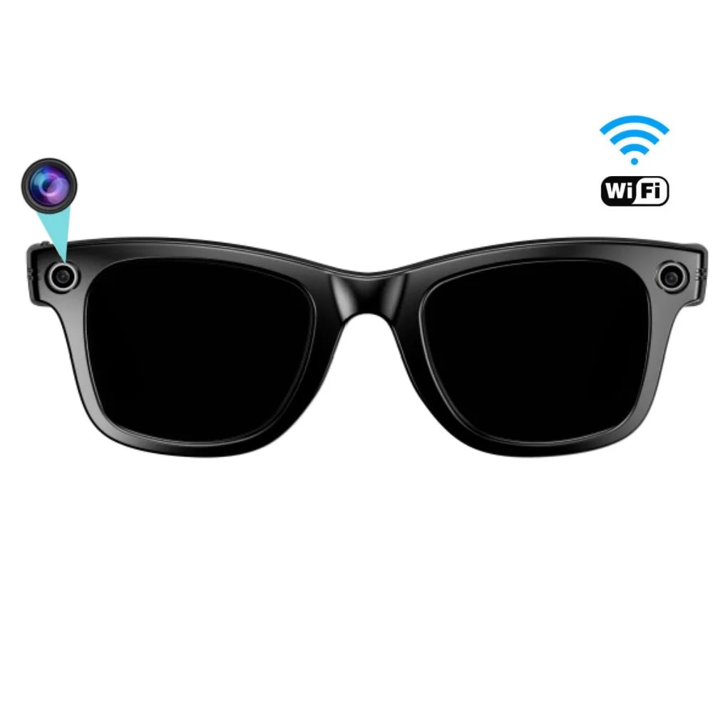 Smart Glasses with Bluetooth Calling, 8MP 8K Camera, Wi‑Fi Transfer, AI Audio Recording