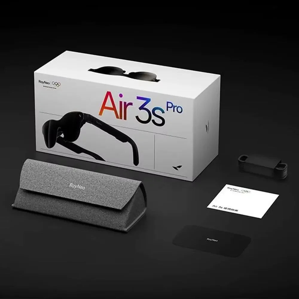 2026 RayNeo Air 3S Pro - Smart AR Glasses HD Movie Viewing 3D 135-inch Screen 1200 Nits High Brightness